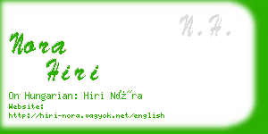 nora hiri business card